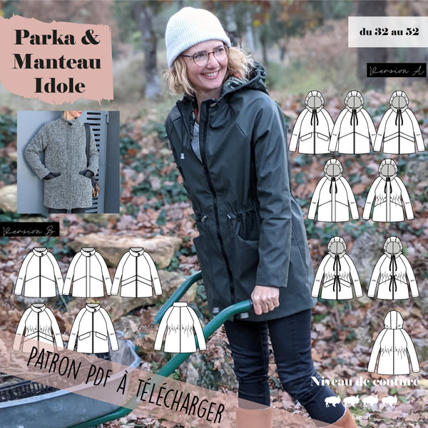 Patron Parka et Manteau  Idole du 32 au 52 (PDF)