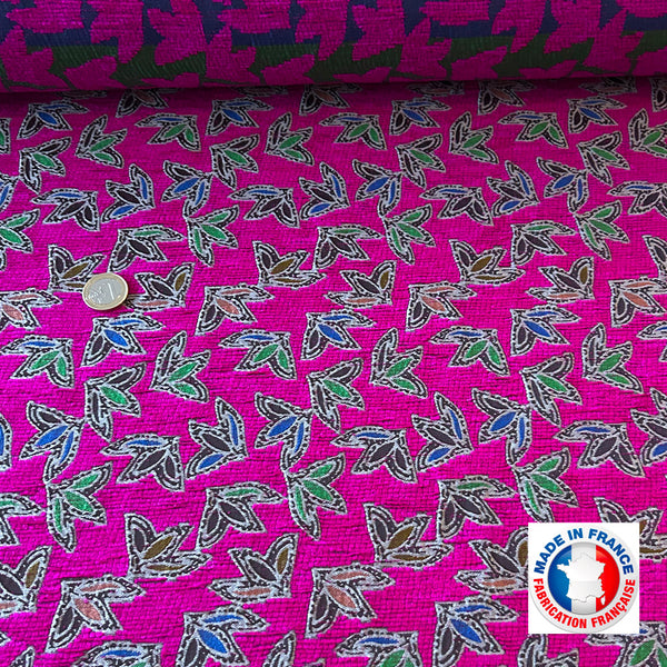 Jacquard Made in France - chenille fuschia éclatant