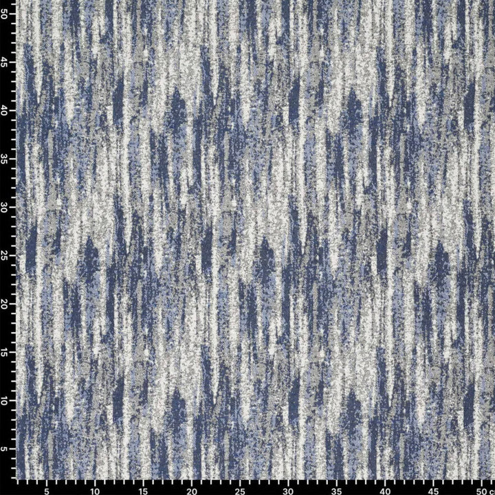 Jacquard lignée bleu et écru