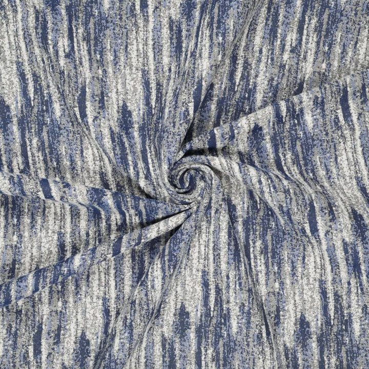 Jacquard lignée bleu et écru
