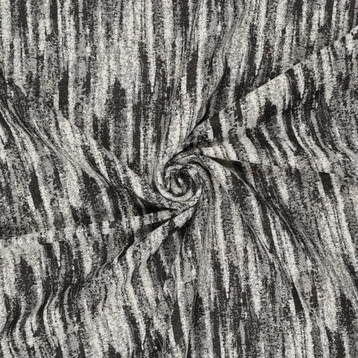 Jacquard lignée noir et écru