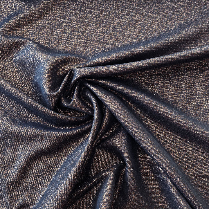 Jacquard noir pailleté cuivre