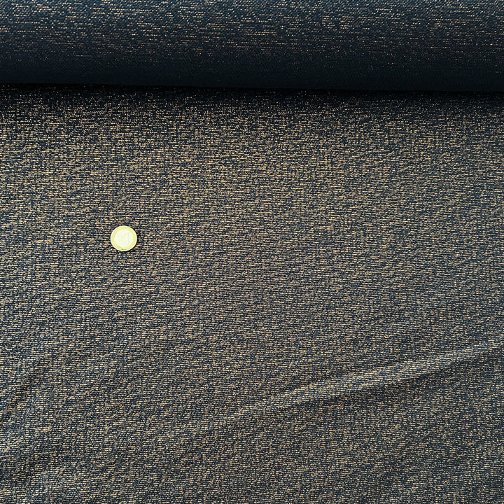 Jacquard noir pailleté cuivre
