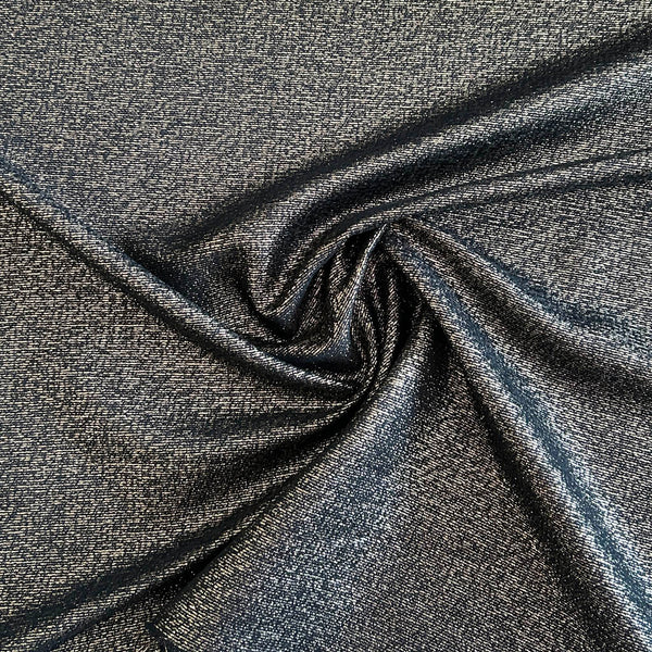 Jacquard noir pailleté or
