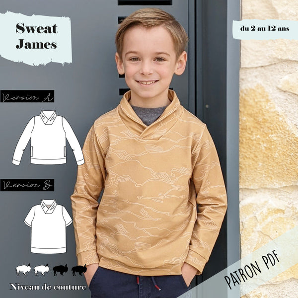 Patron Sweat et Polo James 2/12 ans (PDF)