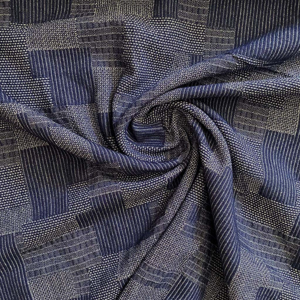 Jean bleu brut patchwork