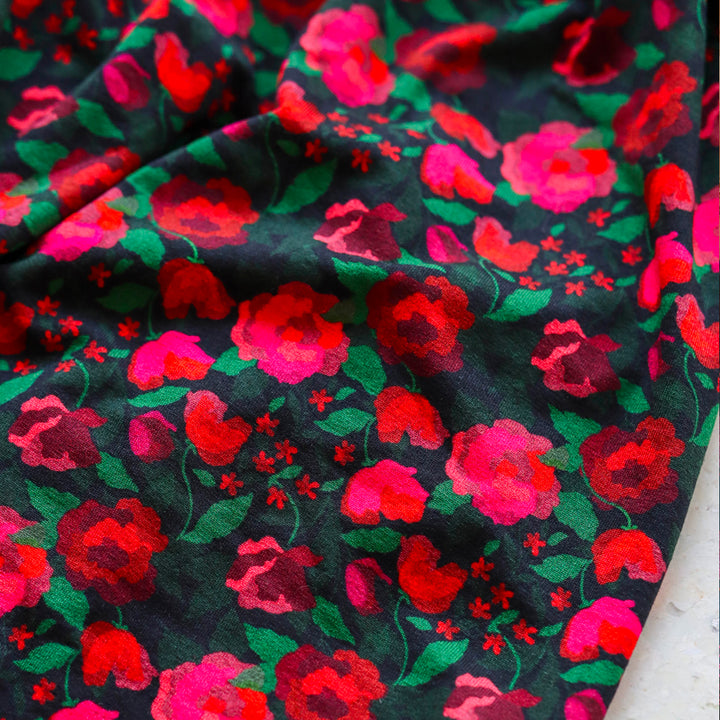 Jersey de viscose La Roseraie