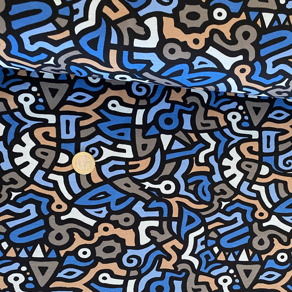 Jersey bleu fonds abstrait arty