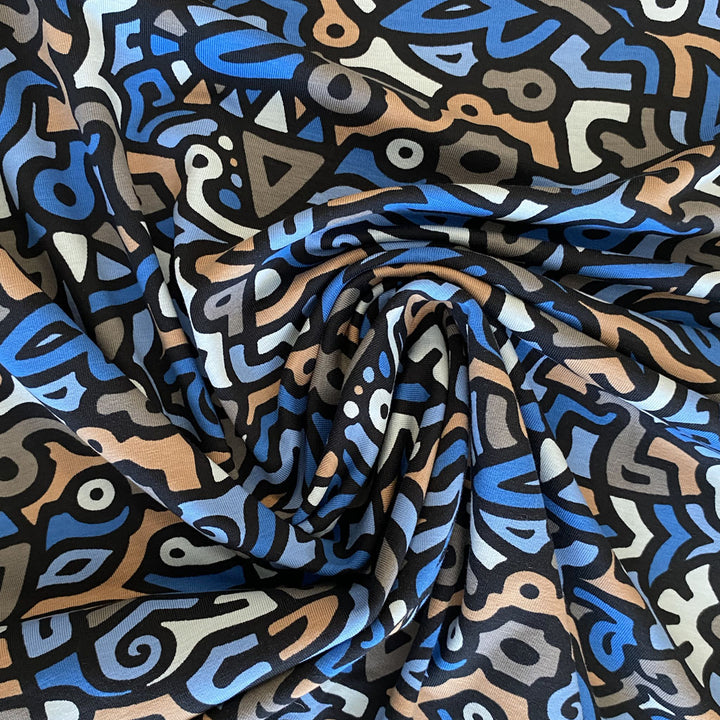 Jersey bleu fonds abstrait arty