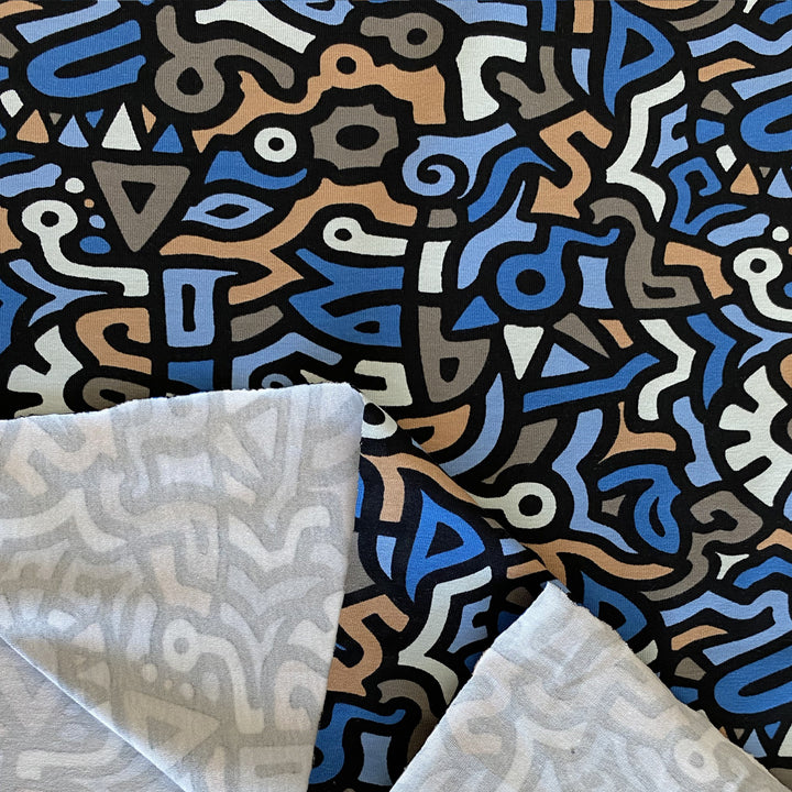 Jersey bleu fonds abstrait arty