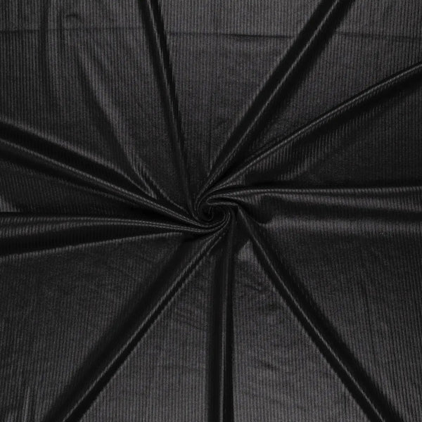 Jersey à côtes noir laminé