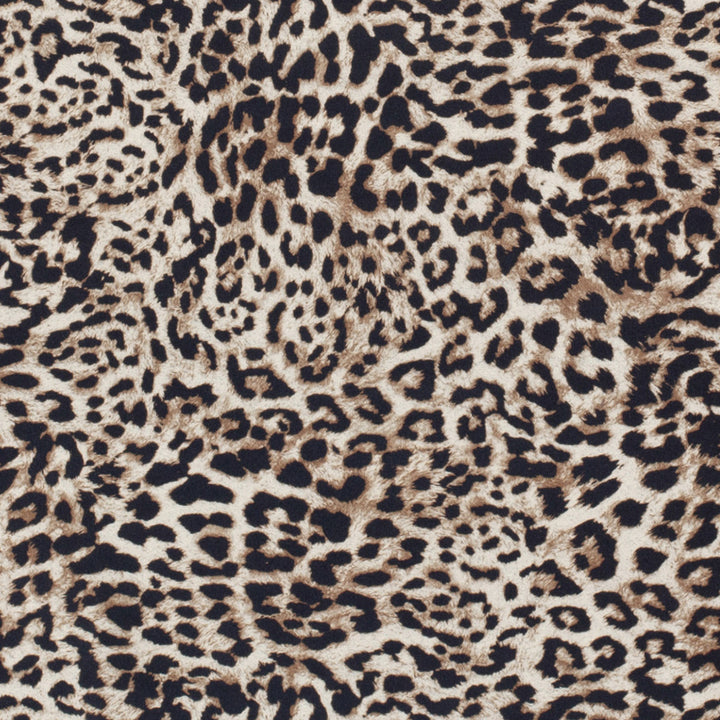 Tissu lycra kaki beige et noir