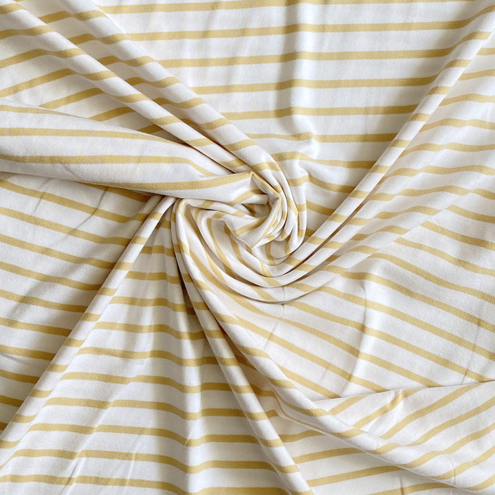 Jersey marinière blanc et vanille