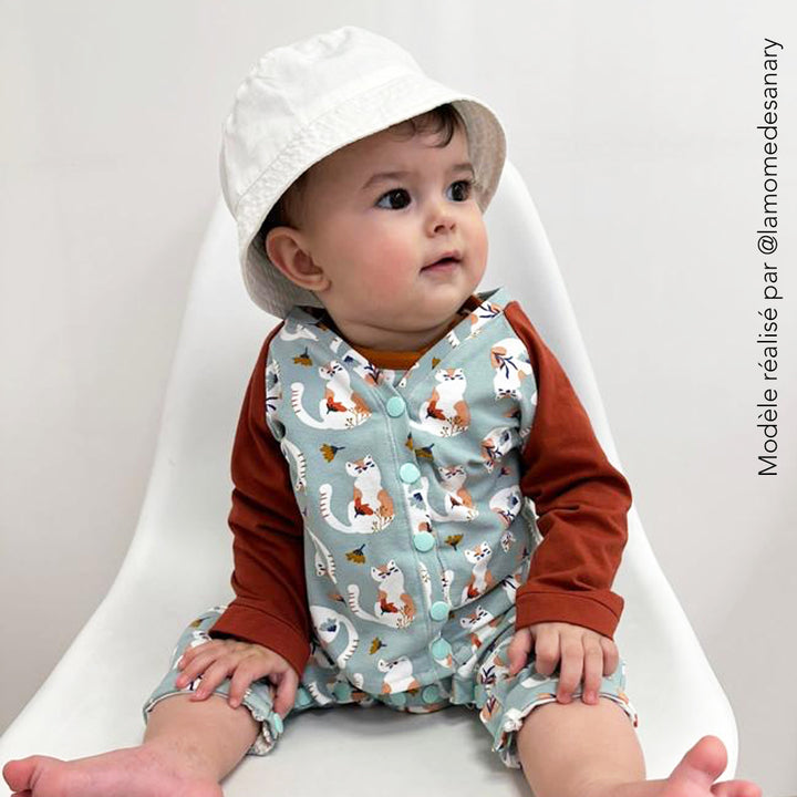 Ensemble Bébé Mixte Gilet & Pantalon - Cousu à la main