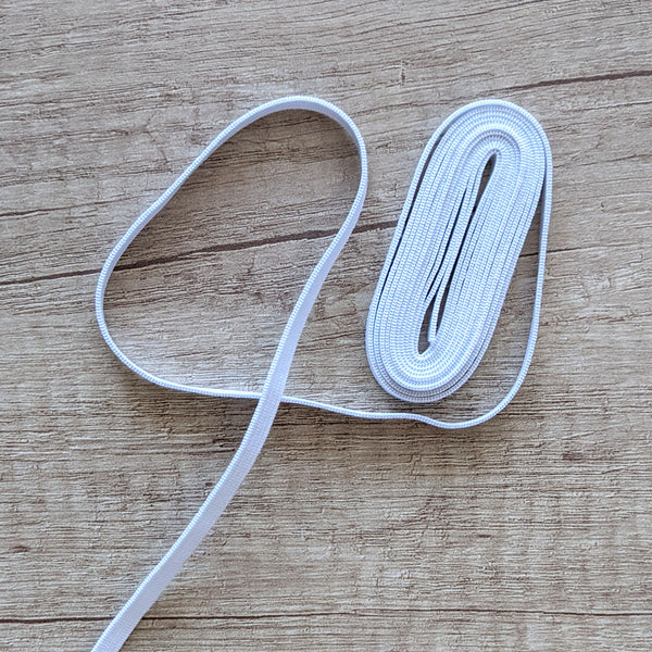 Elastique blanc 6 mm - 2 m