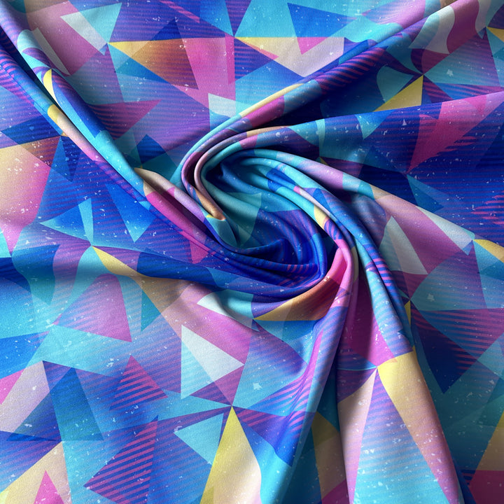 Tissu lycra triangle multicolore