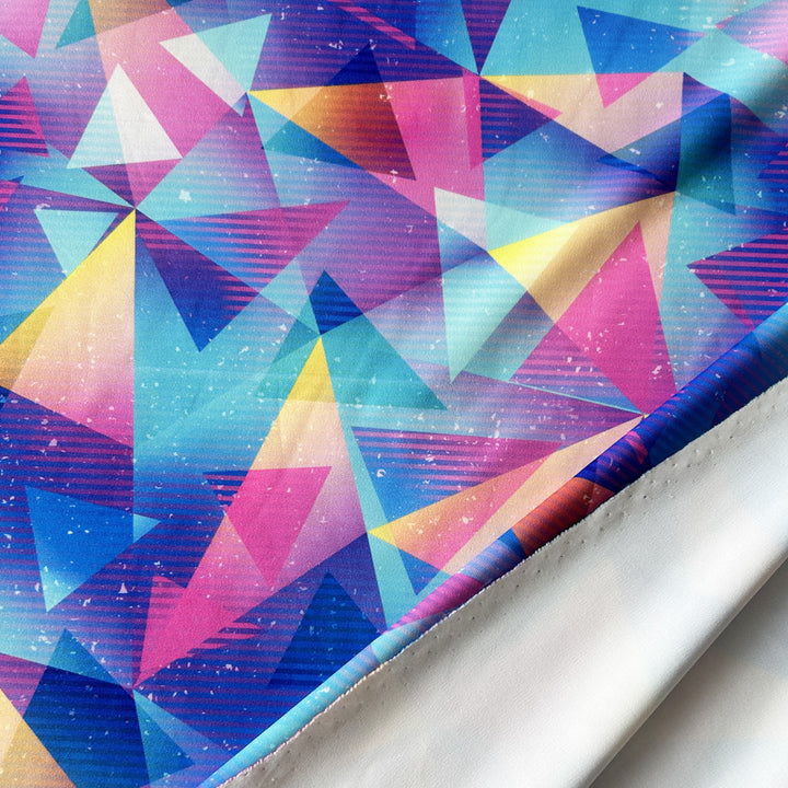 Tissu lycra triangle multicolore
