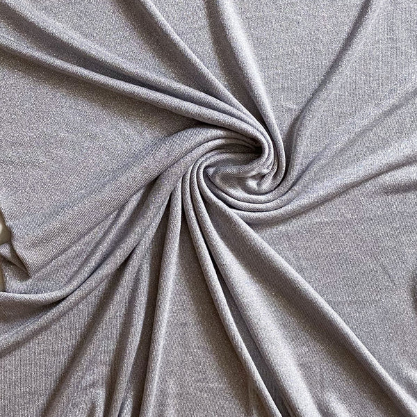Maille souple gris glacier paillettes