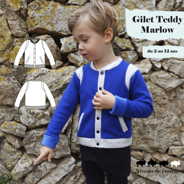 Patron Gilet Teddy Marlow du 2 au 12 ans