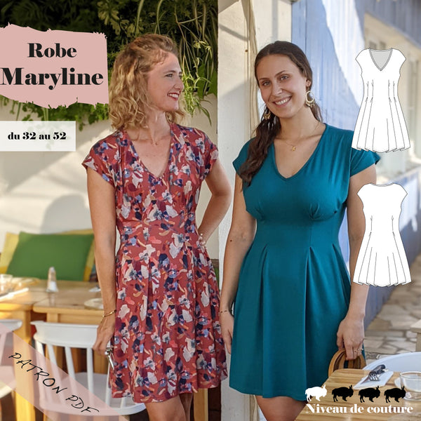 Patron Robe patineuse Maryline du 32 au 52 (PDF)