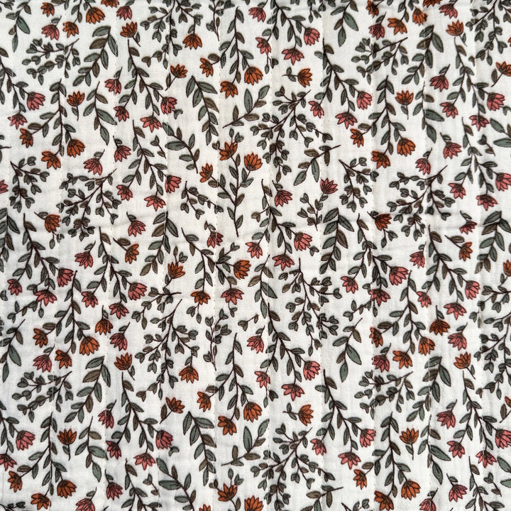 Matelassé coton double gaze fleur madeleine