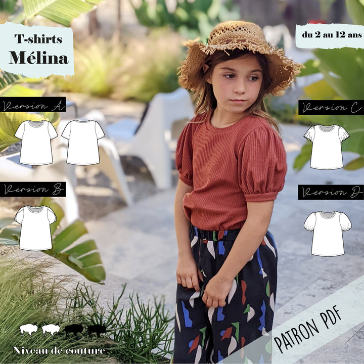 Patron t-shirt fille Mélina