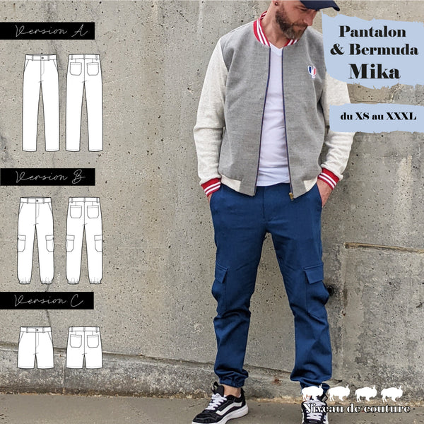 Patron Pantalon Homme Mika du XS au XXXL