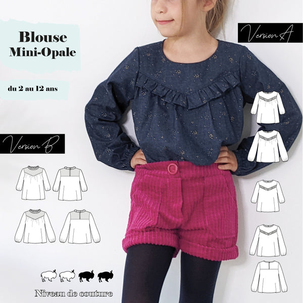 Patron Blouse Mini-Opale 2/12 ans