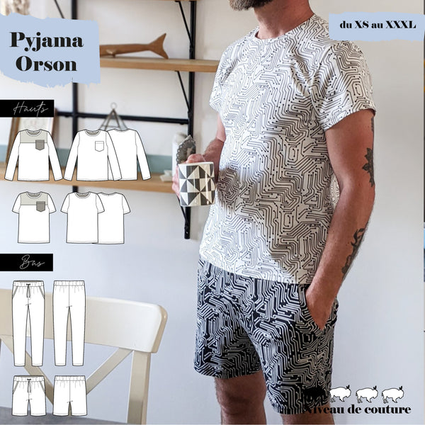 Patron Pyjama Homme Orson du XS au XXXL