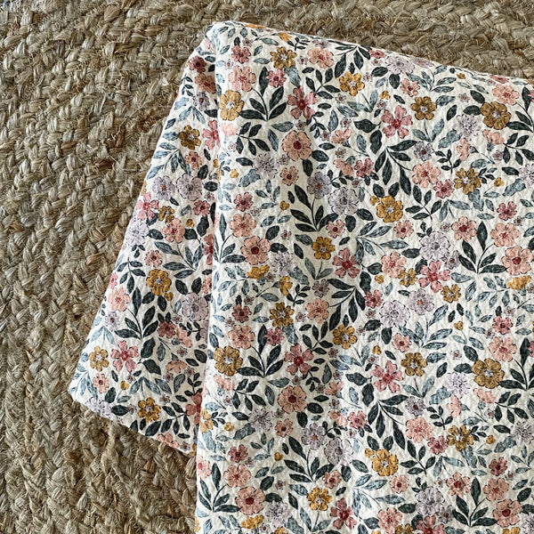 Coton jacquard Super Bison - Paquerette écru