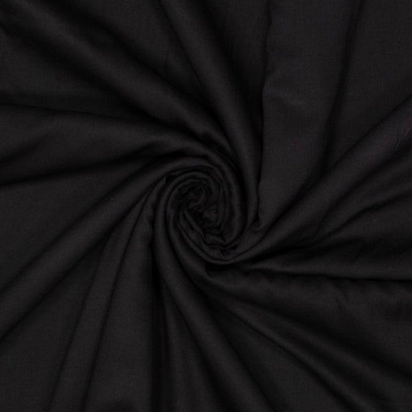 Popeline de viscose noire
