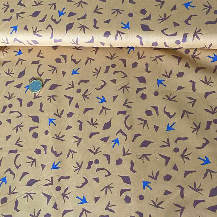 Popeline savane motif ethnique