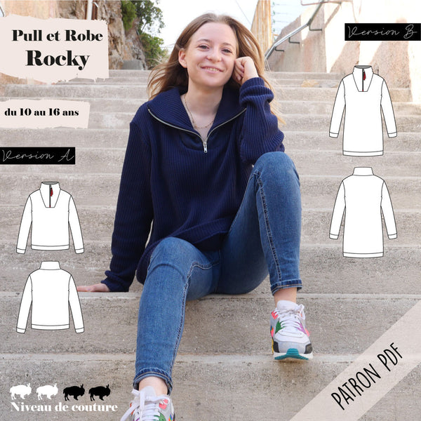 Patron ado sweat et robe Rocky 10/16 ans (PDF)