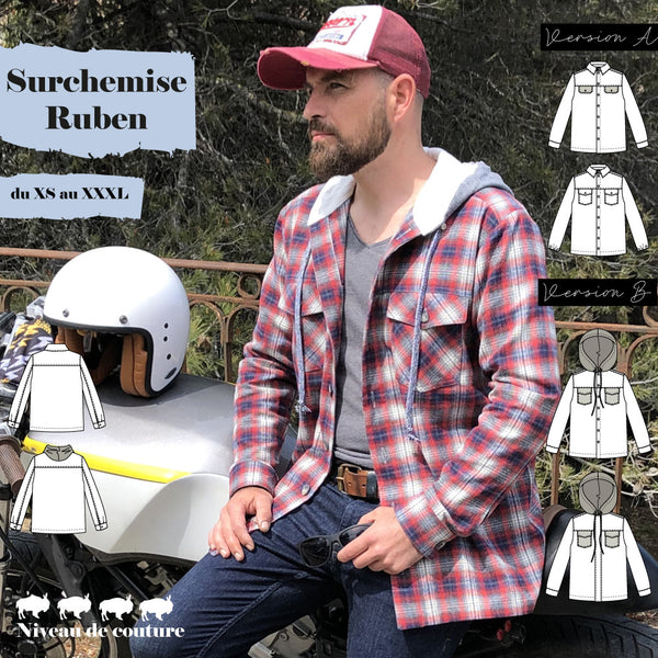 Patron Surchemise Homme Ruben du XS au XXXL