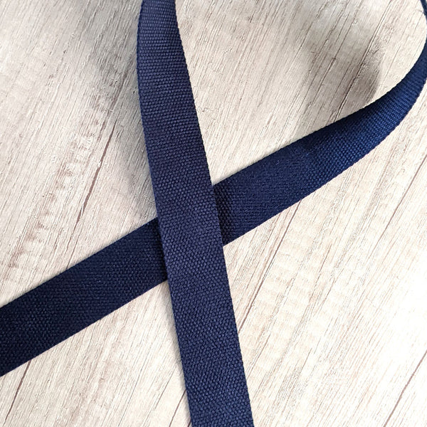Sangle 100% coton marine 30 mm