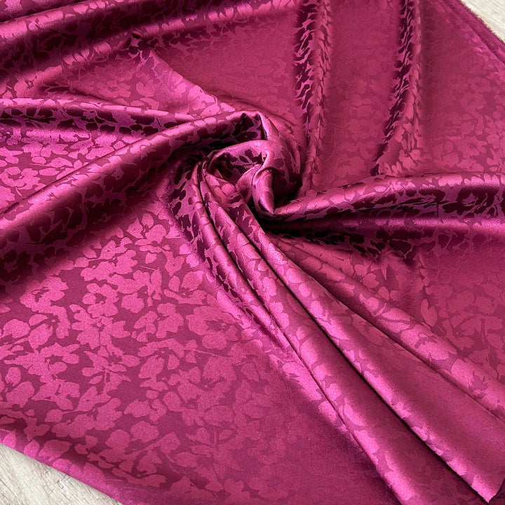 Tissu satiné fleur lipstick