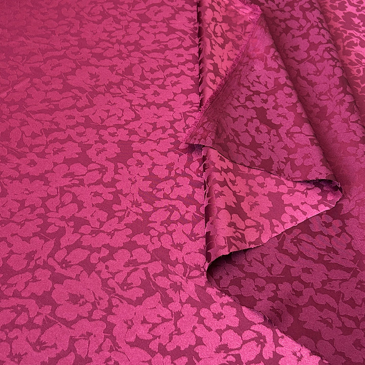 Tissu satiné fleur lipstick