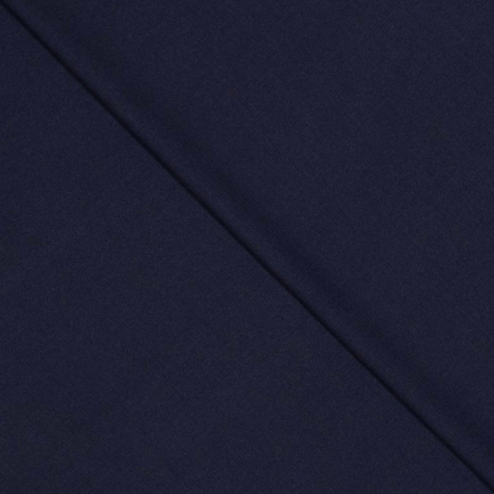 Tissu esprit sergé mélange bambou bleu marine