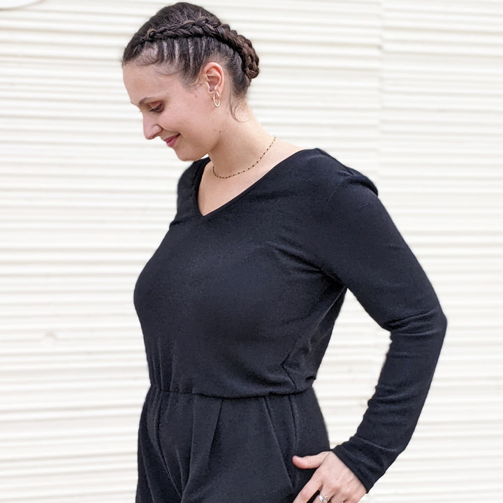 Maille noir paillette ton sur ton