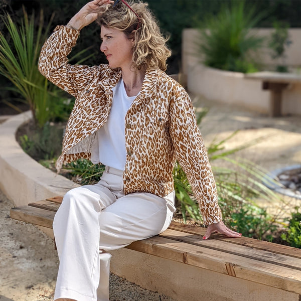 Veste Stella en jean leopard T36
