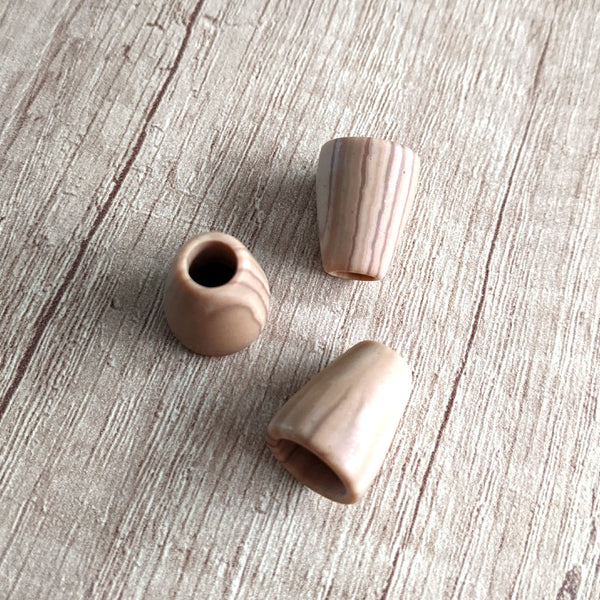 Embout pour cordon fumé beige