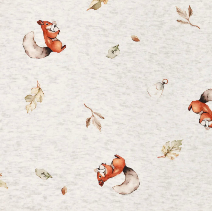 Sweat gratté écru chiné écureuil