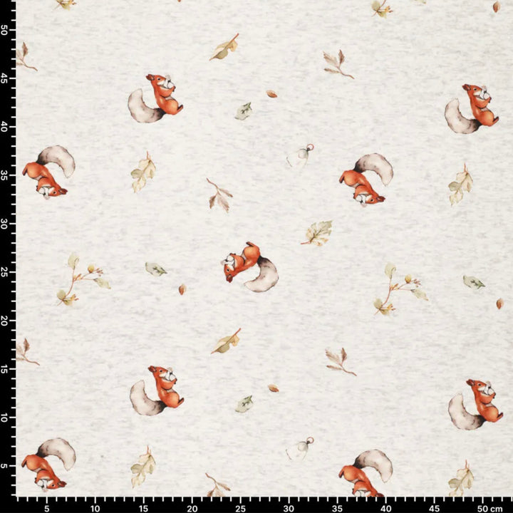 Sweat gratté écru chiné écureuil