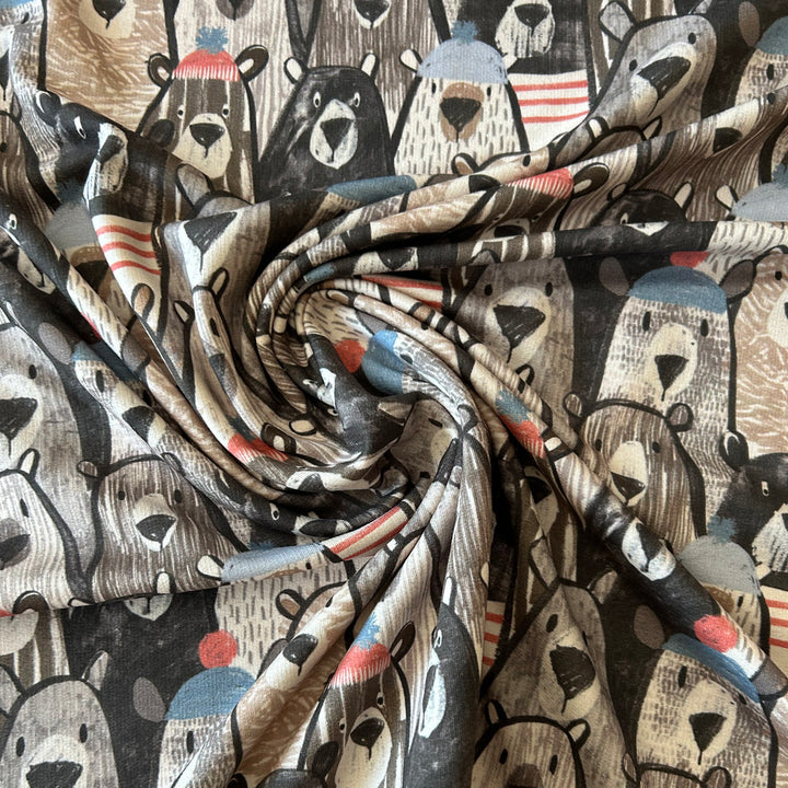 Sweat beige ours bonnet