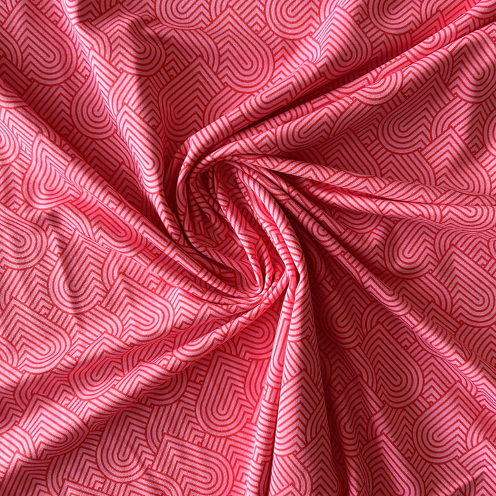 Sweat rose coeurs entrelacés