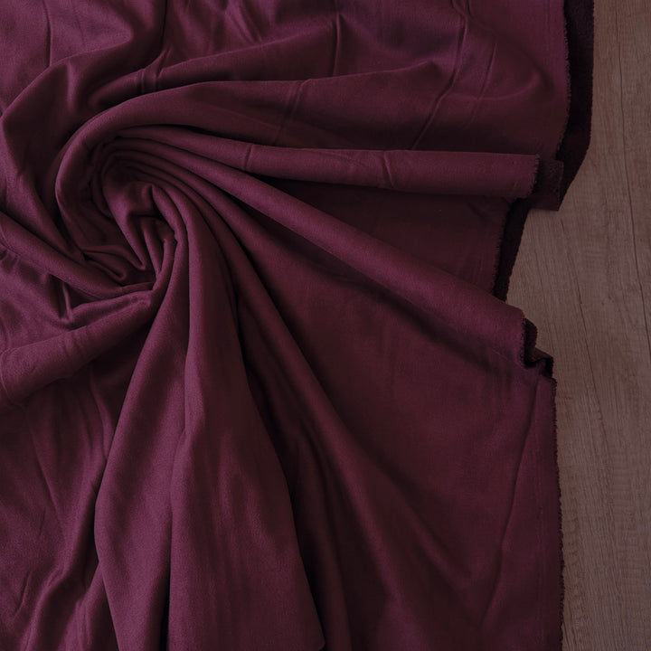 Suédine Double face Lie de vin