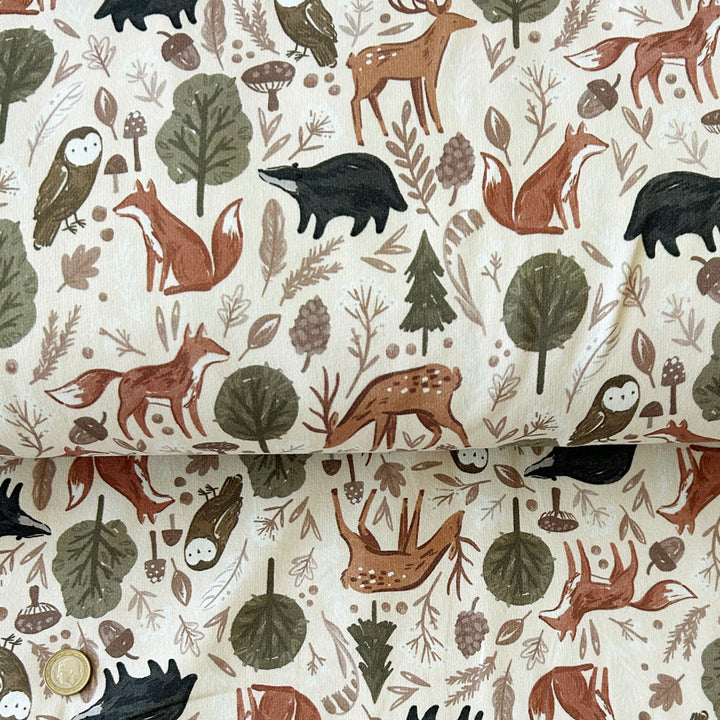 Sweat écru animaux de la forêt