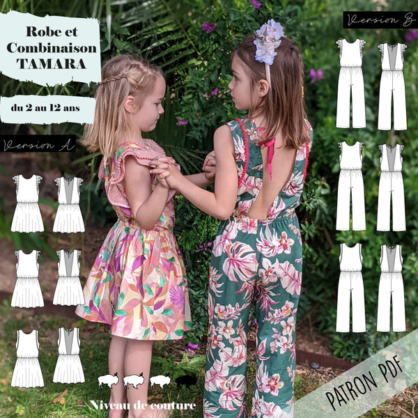 Patron Robe et Combinaison Tamara 2/12 ans (PDF)