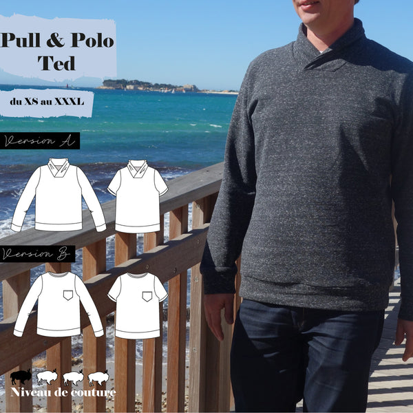 Patron Sweat et polo Ted du XS au XXXL