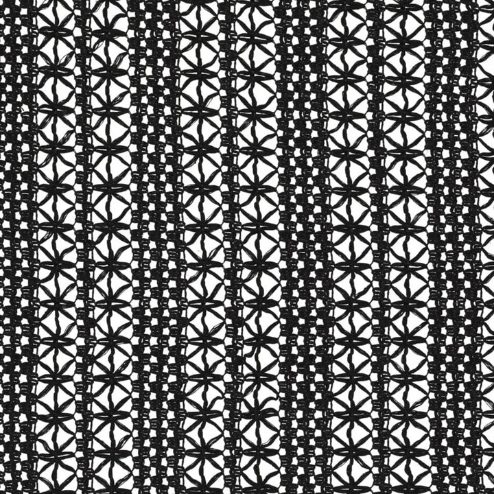 Tissu esprit crochet fleur large noir